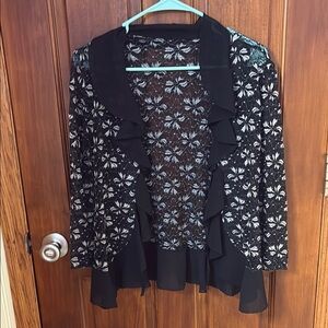 Black and White Lace Cardigan